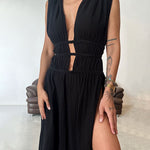 Zolla - Textured Dress with Slit by Nuala Dublin