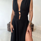 Zolla - Textured Dress with Slit by Nuala Dublin
