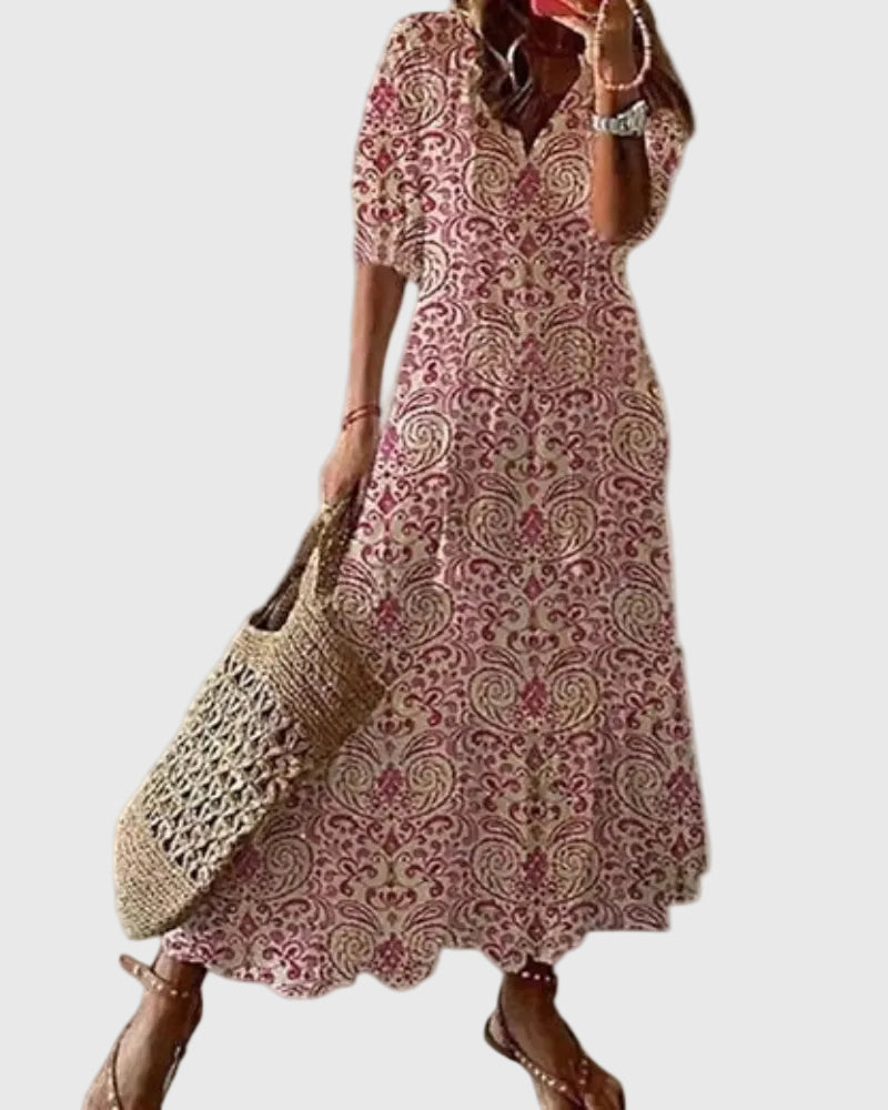 Amalia | Vintage Boho Maxi Dress for Summer - View 4