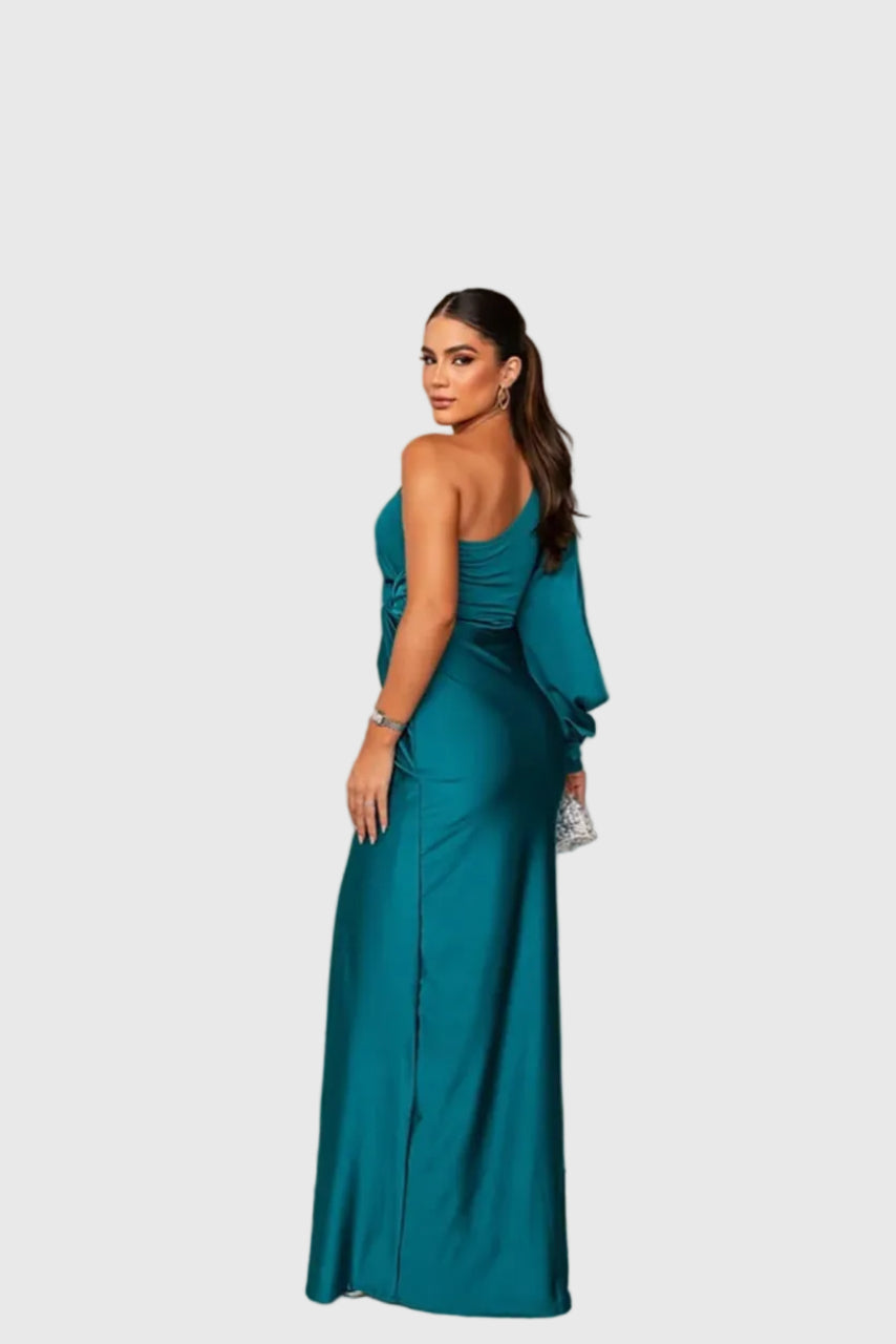 Melyssa | Elegant Flowing Evening Maxi Dress - View 8