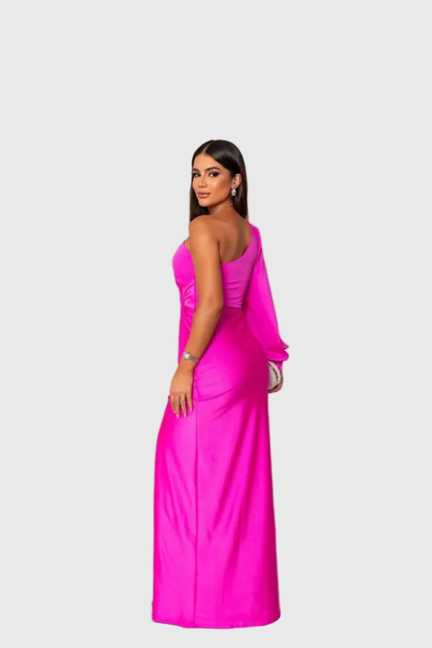 Melyssa | Elegant Flowing Evening Maxi Dress - View 12
