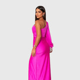 Melyssa | Elegant Flowing Evening Maxi Dress - View 12
