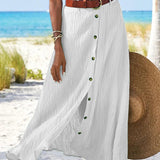 Syndy - Flowing Button Skirt - View 7