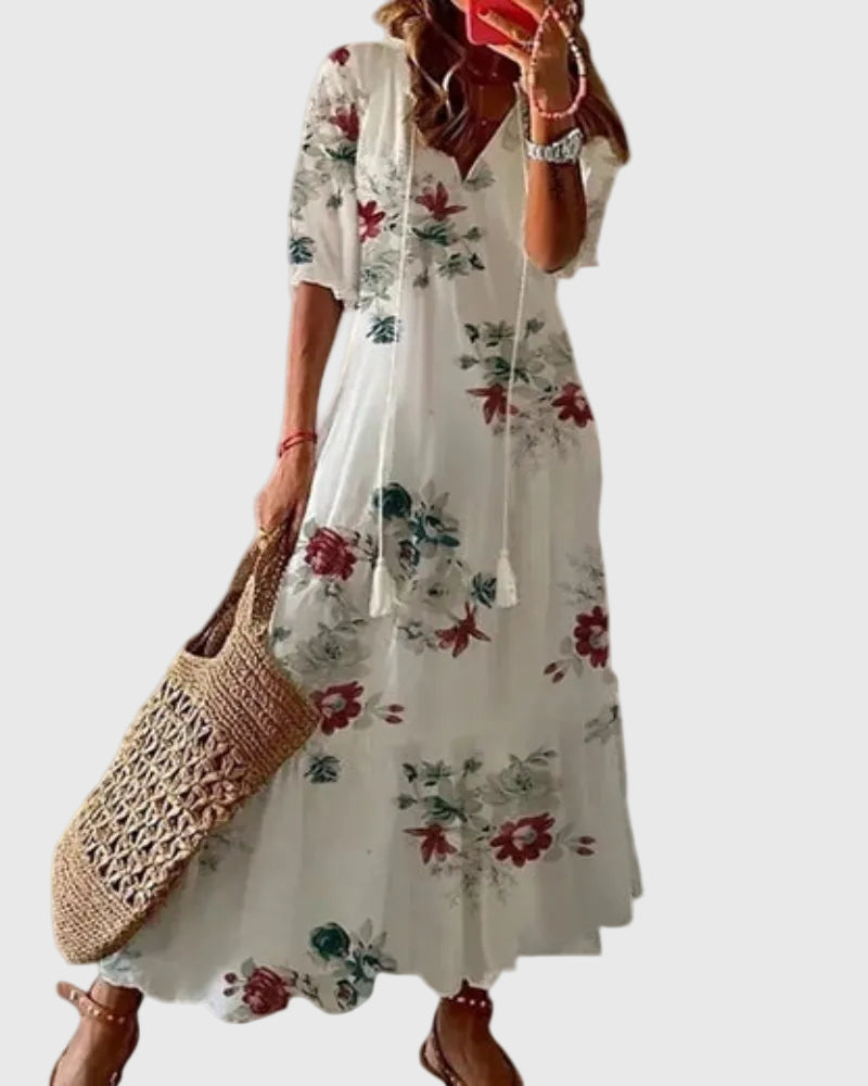 Amalia | Vintage Boho Maxi Dress for Summer - View 7