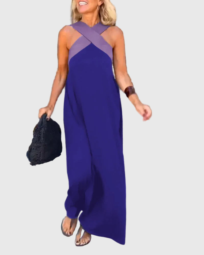Elena | Elegant Flowing Maxi Dress - View 14