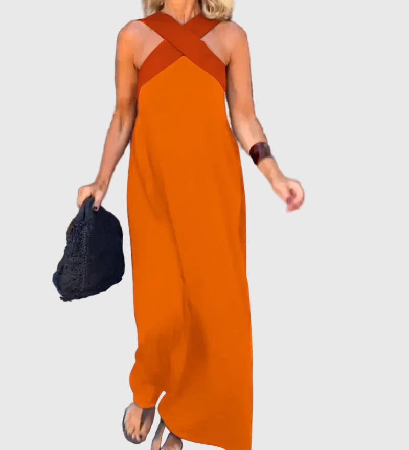 Elena | Elegant Flowing Maxi Dress - View 12