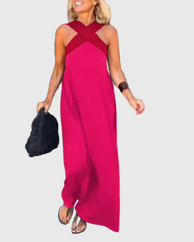 Elena | Elegant Flowing Maxi Dress - View 11