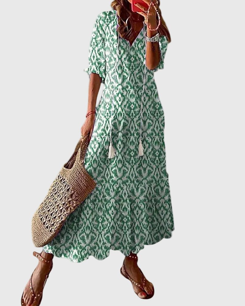 Amalia | Vintage Boho Maxi Dress for Summer - View 2