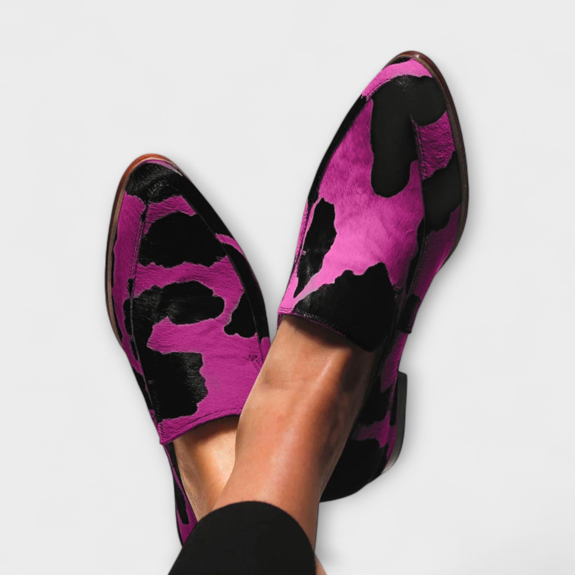 Paloma™ | Cow Print Moccasins by Nuala Dublin