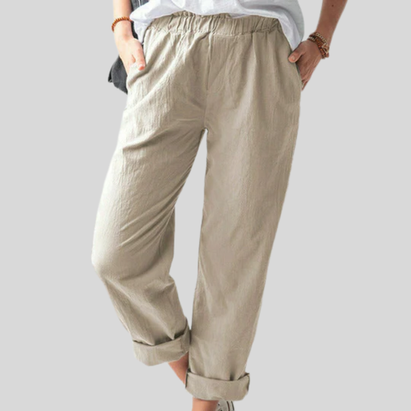 Neria - Soft Textured Trousers