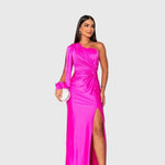 Melyssa | Elegant Flowing Evening Maxi Dress - View 11