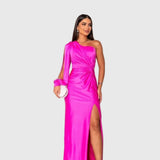 Melyssa | Elegant Flowing Evening Maxi Dress - View 11