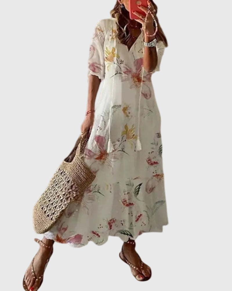 Amalia | Vintage Boho Maxi Dress for Summer - View 8
