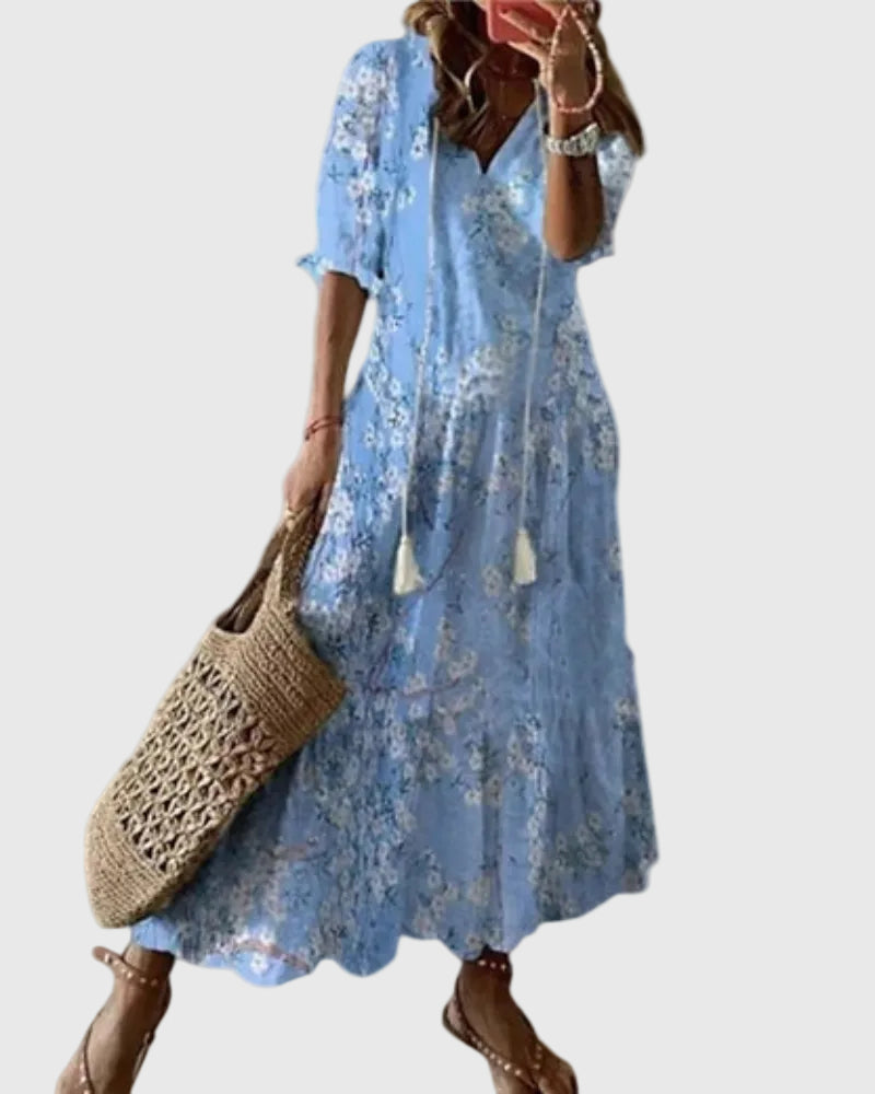 Amalia | Vintage Boho Maxi Dress for Summer - View 5