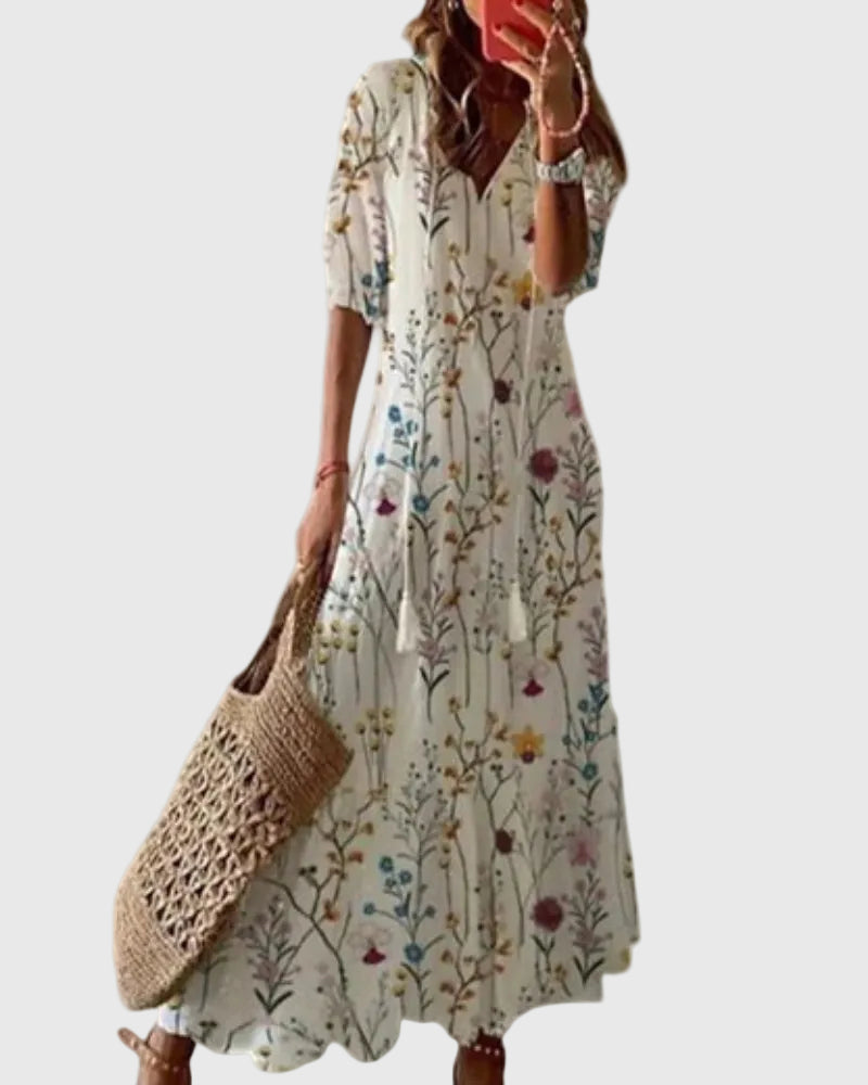 Amalia | Vintage Boho Maxi Dress for Summer - View 6