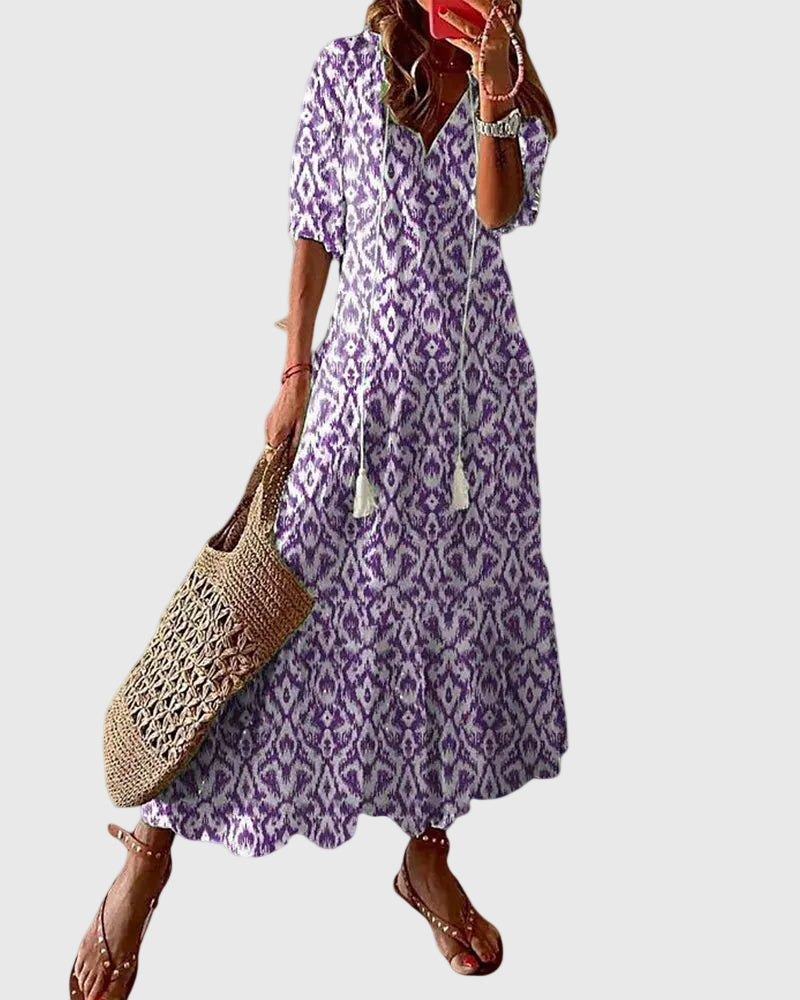 Amalia | Vintage Boho Maxi Dress for Summer - View 3