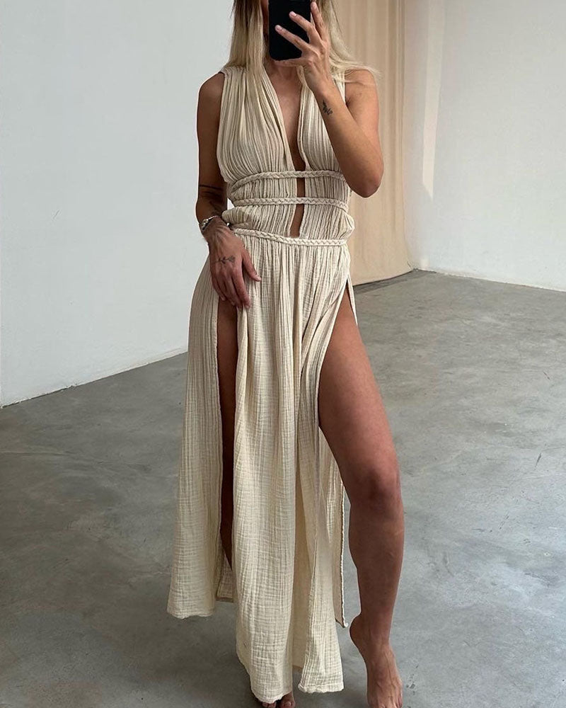 Zolla - Textured Dress with Slit - View 2