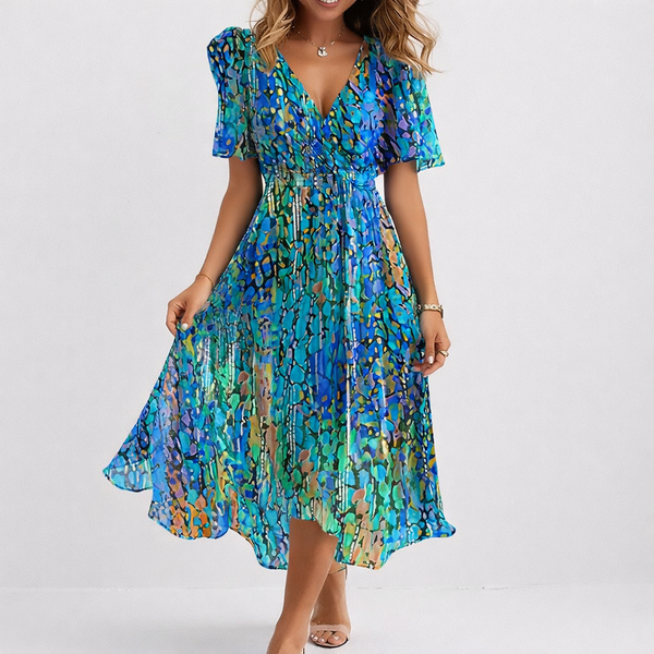 Saphir | Airy Blue Seaside Midi Dress