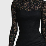 Monica | Elegant Maxi Dress with Flared Lace Skirt - View 3