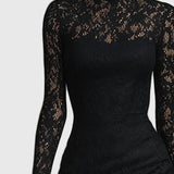 Monica | Elegant Maxi Dress with Flared Lace Skirt - View 3