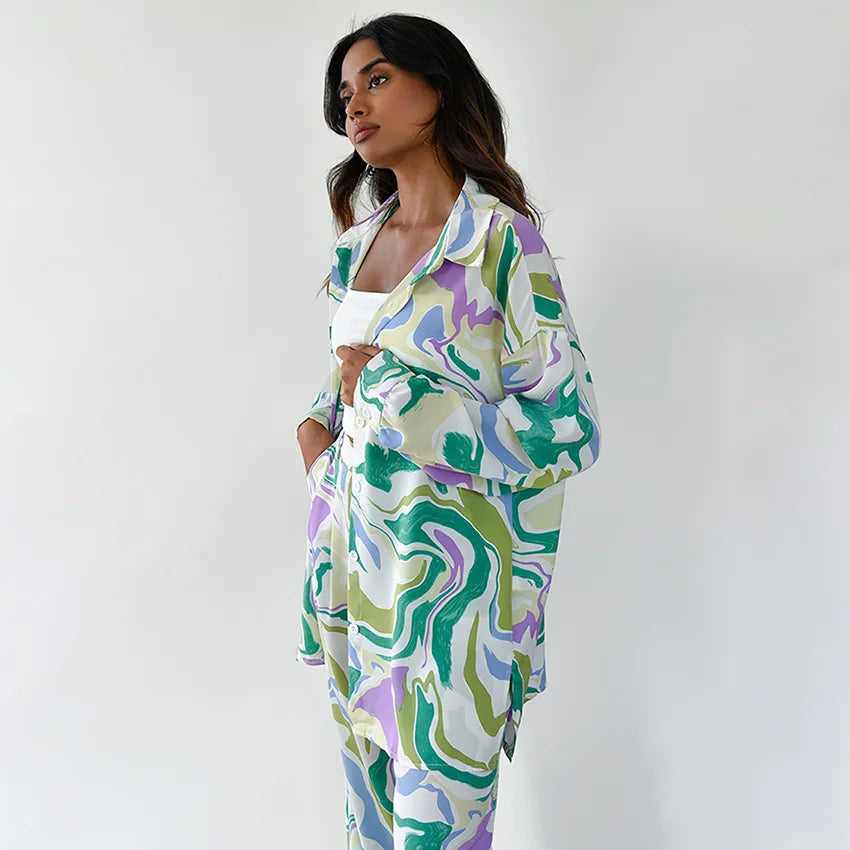 Zyra - Bold Printed Swirl Set - View 3