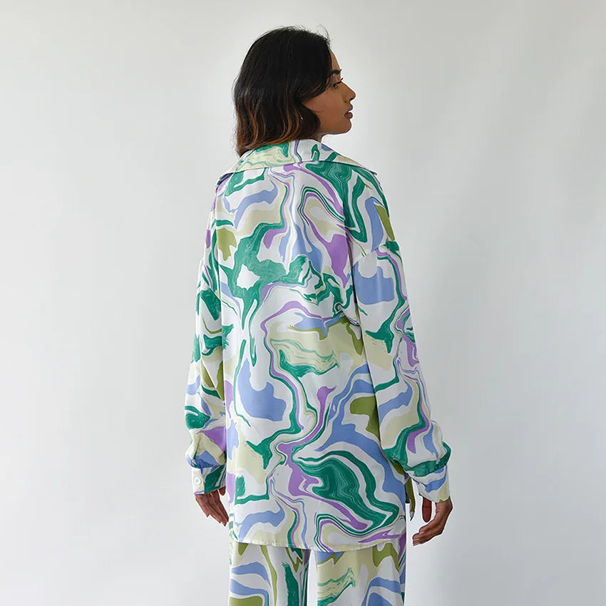Zyra - Bold Printed Swirl Set - View 4