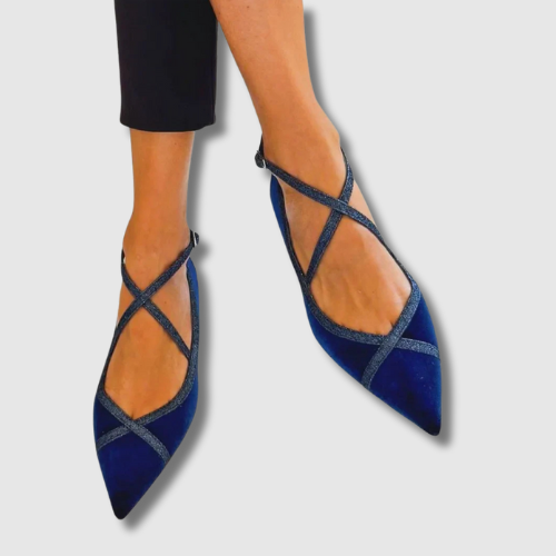 Noëlle™ | Chic Navy Blue Moccasins