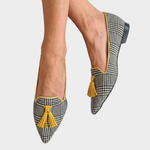 Odessie - Modern Checked Moccasin by Nuala Dublin