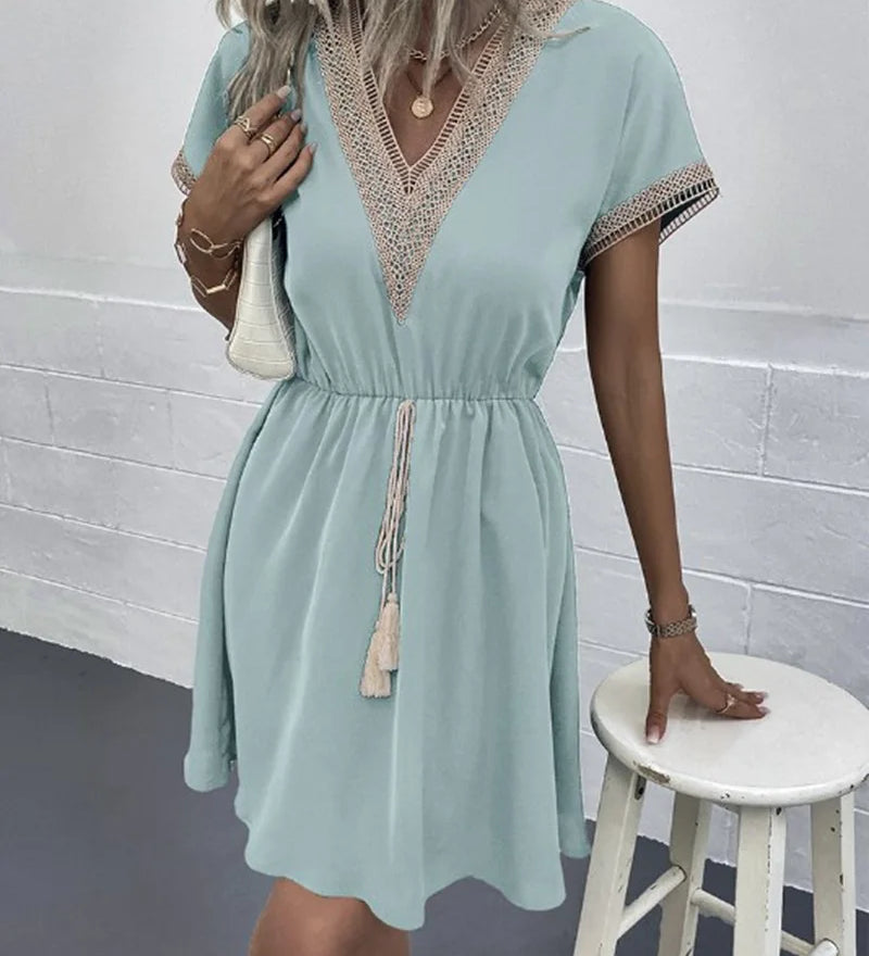 Sabrina - Elegant Boho Dress - View 2