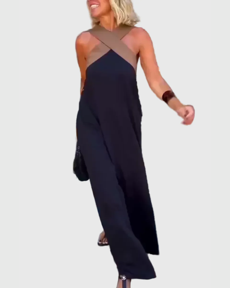 Elena | Elegant Flowing Maxi Dress - View 4