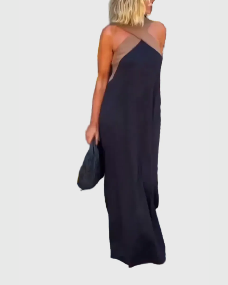 Elena | Elegant Flowing Maxi Dress - View 5