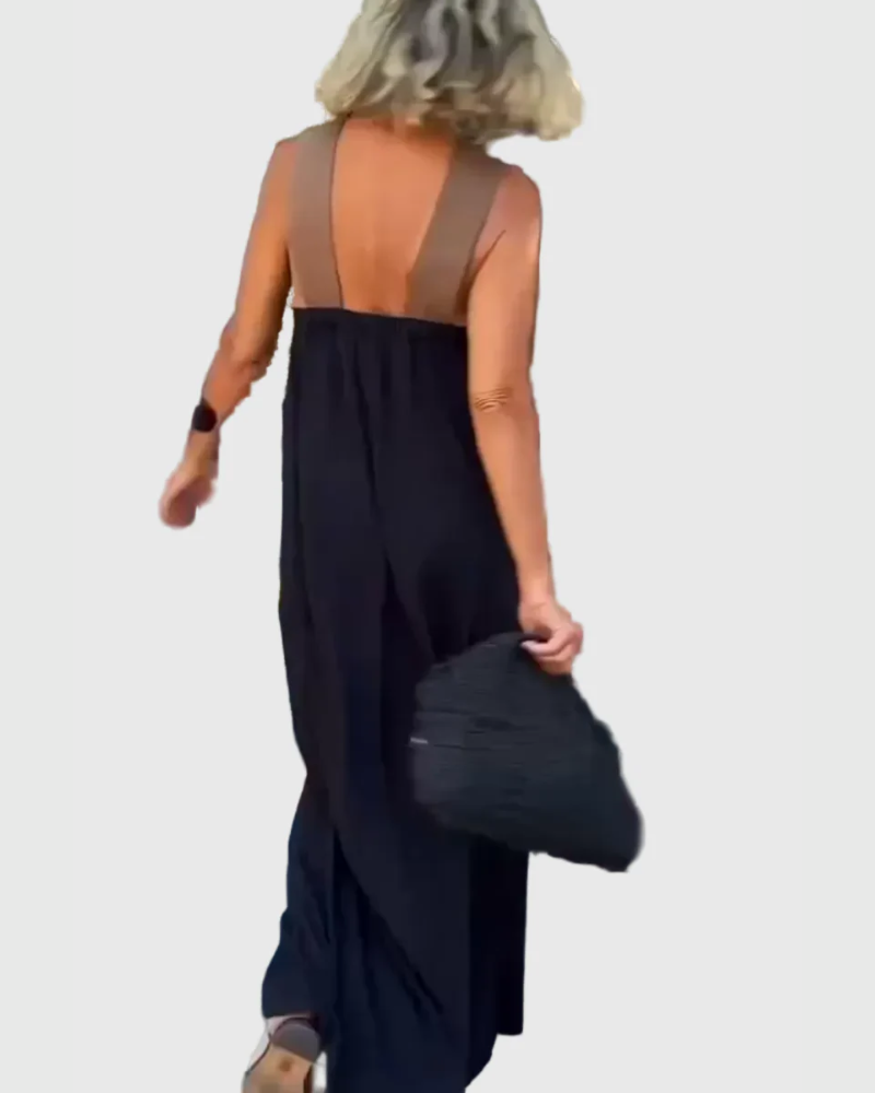 Elena | Elegant Flowing Maxi Dress - View 2