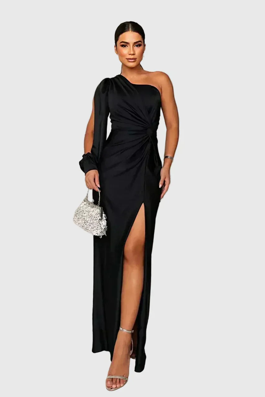 Melyssa | Elegant Flowing Evening Maxi Dress - View 3