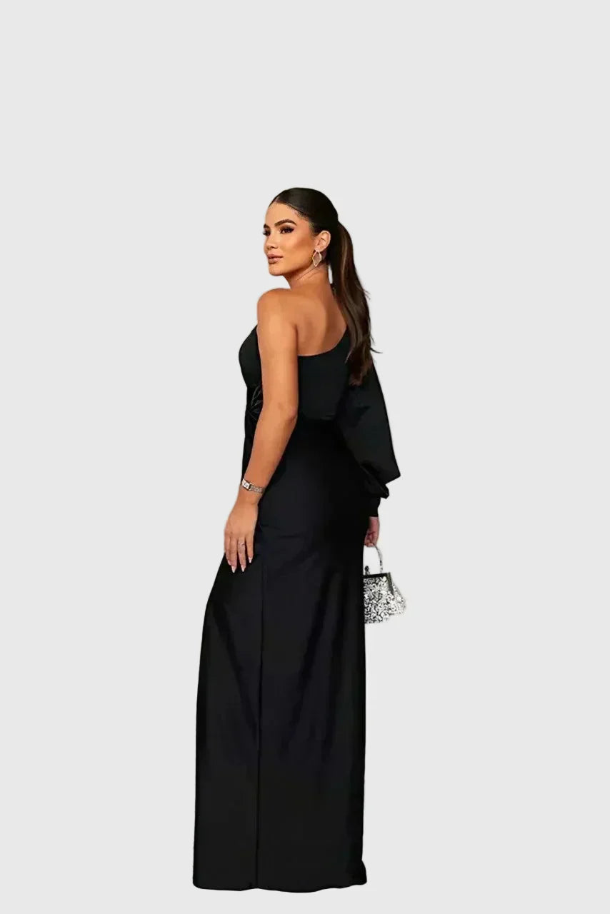 Melyssa | Elegant Flowing Evening Maxi Dress - View 4