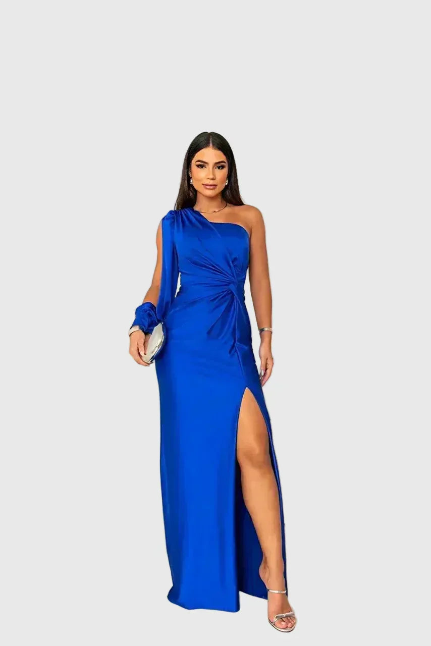 Melyssa | Elegant Flowing Evening Maxi Dress - View 5