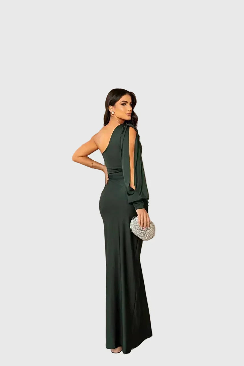 Melyssa | Elegant Flowing Evening Maxi Dress - View 10