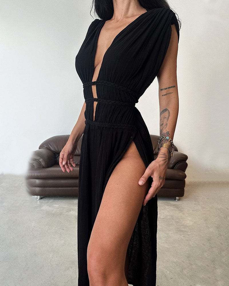Zolla - Textured Dress with Slit - View 10