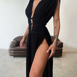 Zolla - Textured Dress with Slit - View 10