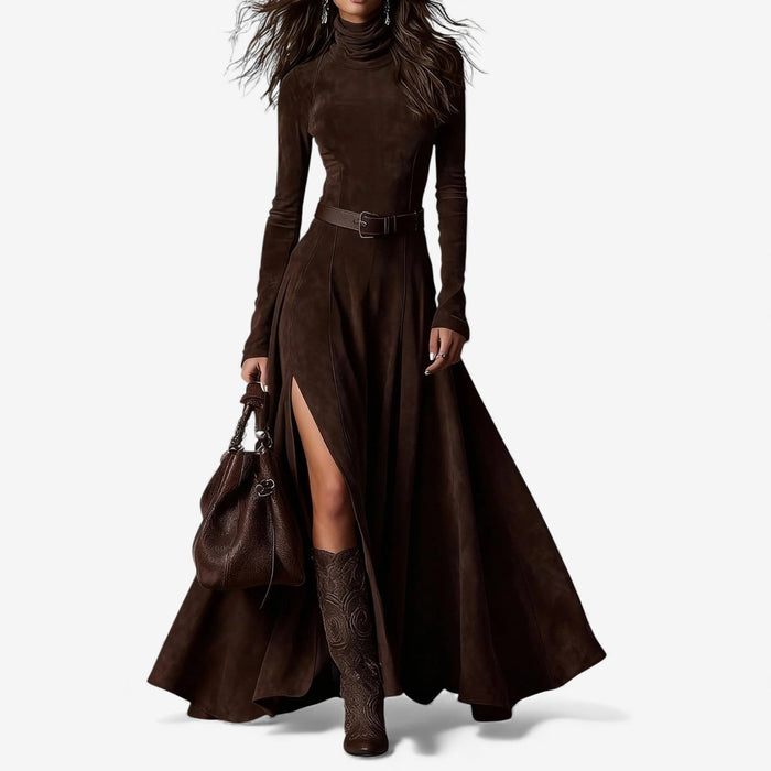 Élodie | Elegant Long Dress with Belt Included
